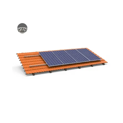 [EA0CX4SIP] Estructura Coplanar de Aluminio 0° para 4 Paneles Solares